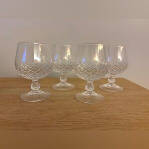 Elegant Crystal Cognac Set of 4 Glasses